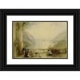 thumbnail image 1 of Thomas Creswick 18x13 Black Ornate Wood Framed Double Matted Museum Art Print Titled - Figures on a Balcony, Probably at Westpoint (ca. 1843), 1 of 5