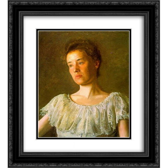 Thomas Eakins 2x Matted 20x24 Black Ornate Framed Art Print 'Portrait of Alice Kurtz'