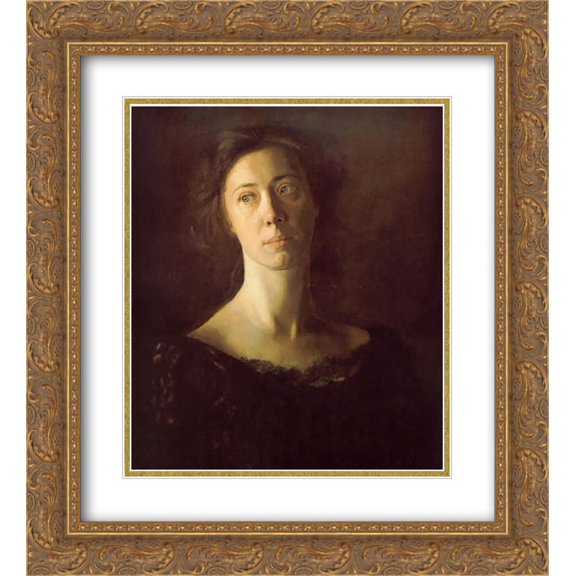 Thomas Eakins 2x Matted 20x24 Gold Ornate Framed Art Print 'Clara (Clara J. Mather'