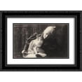 thumbnail image 1 of Thomas Eakins 2x Matted 24x18 Black Ornate Framed Art Print 'Amelia Van Buren with a Cat', 1 of 2