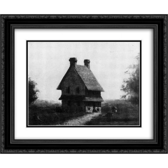Thomas Eakins 2x Matted 24x20 Black Ornate Framed Art Print 'The Brinton House'