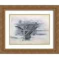 thumbnail image 1 of Thomas Eakins 2x Matted 24x20 Gold Ornate Framed Art Print 'Drawing Of Girard Avenue Bridge', 1 of 2