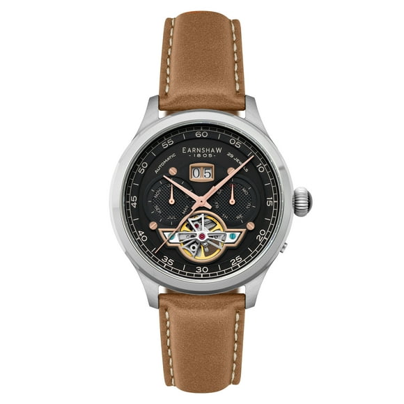 Baron Stainless Steel 43mm Automatic Wristwatch ES-8187-05