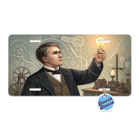 Thomas Edison Historic Inventor Metal Novelty License Plate