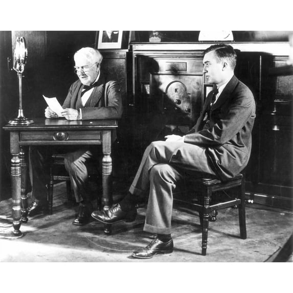 Thomas Edison Program Thomas Edison. Namerican Inventor. Speaking On An Nbc Radio Program In ...