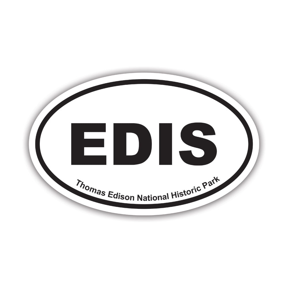 Thomas Edison National Historic Park EDIS Oval Sticker Decal - Self ...
