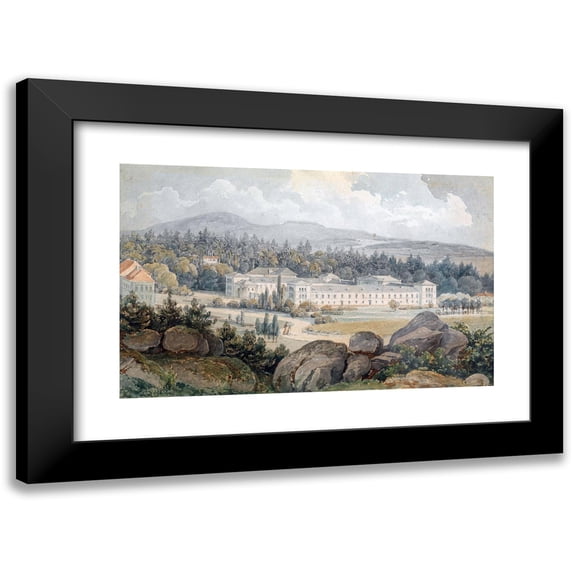 Thomas Ender 14x11 Black Modern Framed Museum Art Print Titled - Konigswart