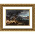 thumbnail image 1 of Thomas Fearnley 14x11 Gold Ornate Wood Frame and Double Matted Museum Art Print Titled - Stormy Landscape with a Rider (1835), 1 of 4