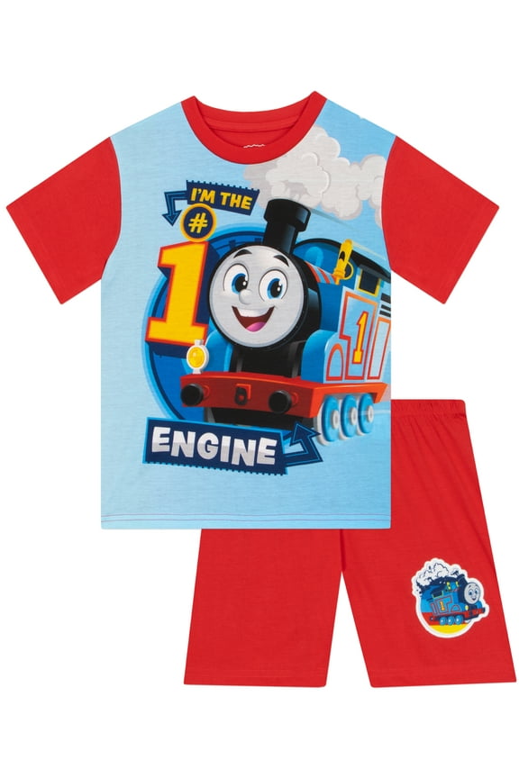 Boys Short Pajamas Red Sizes 2T-8