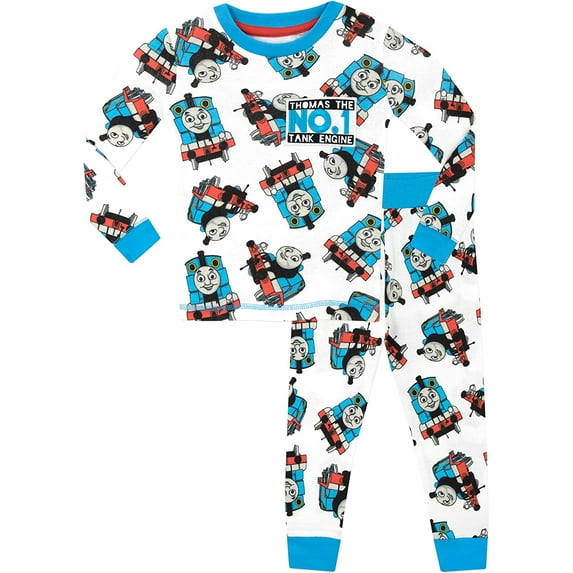 Thomas & Friends Boys Thomas The Tank Pajamas Blue Sizes 2T-7