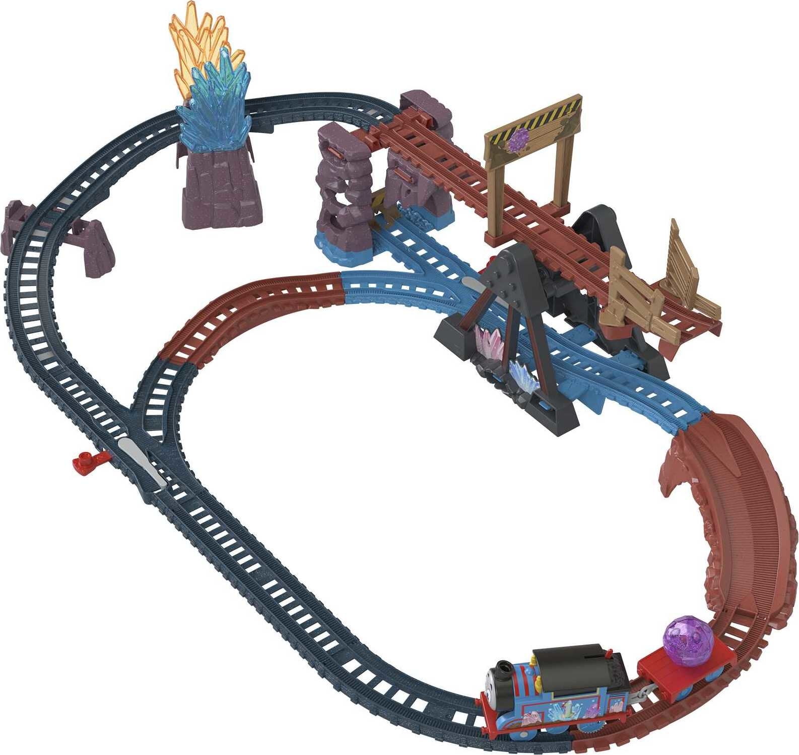Thomas Friends Crystal Caves Adventure Set with Motorized Thomas Train 8 Ft of Track