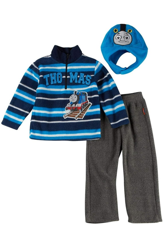 "THOMAS" Toddler Fleece 3 Piece Zipper Top, Hat & Pant Set 4T