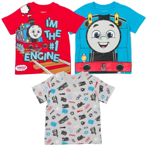 Thomas & Friends the Train 3 Pack Athletic Pullover T-Shirts Infant to Little Kid