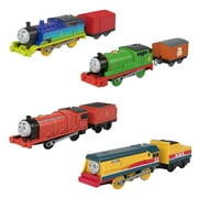 Thomas & Friends Thomas, Percy, James & Rebecca Motorized Toy Train Play Vehicle Pack, 4 Engines