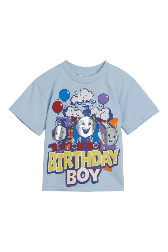 Thomas the Train Kana Nia Birthday Metallic Print T-Shirt Toddler to Big Kid