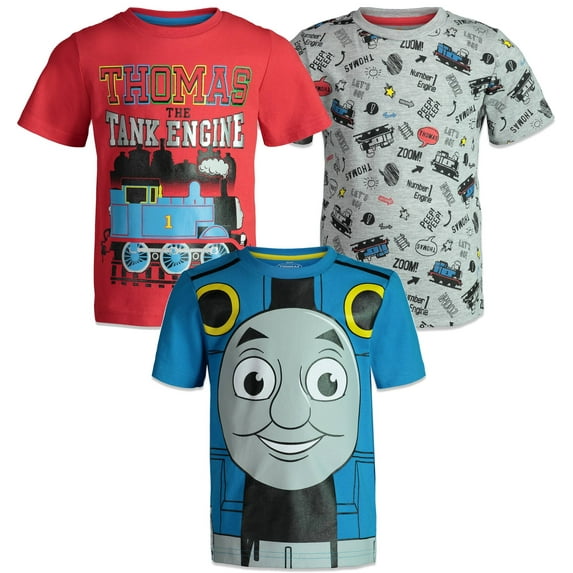 Thomas & Friends Thomas the Train Little Boys 3 Pack T-Shirts Toddler to Little Kid