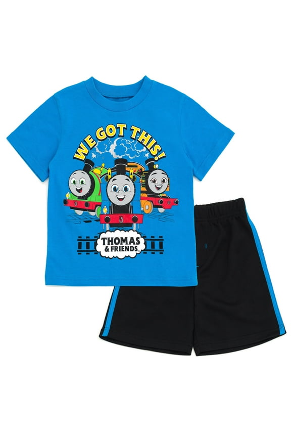 Thomas the Train Percy T-Shirt and Basketball Shorts Mesh Outfit Set Toddler to Little Kid