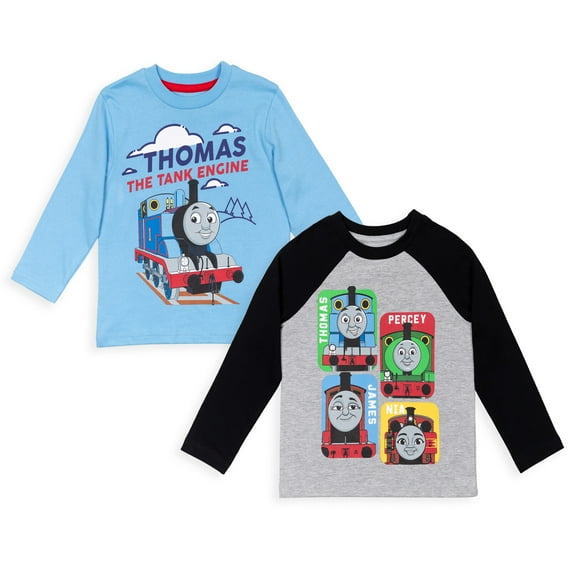 Thomas & Friends Thomas the Train Toddler Boys 2 Pack Long Sleeve T-Shirts Toddler to Big Kid
