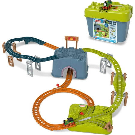 Thomas & Friends Toy Train Set, Percy?s Connect & Build Track Bucket, Preschool Toy