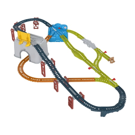 Thomas & Friends Train Tracks Set, Connect & Build Track Bucket, 34-Piece Preschool Toy