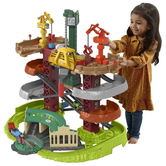 Thomas & Friends Trains & Cranes Super Tower Playset with Thomas, Percy & Harold