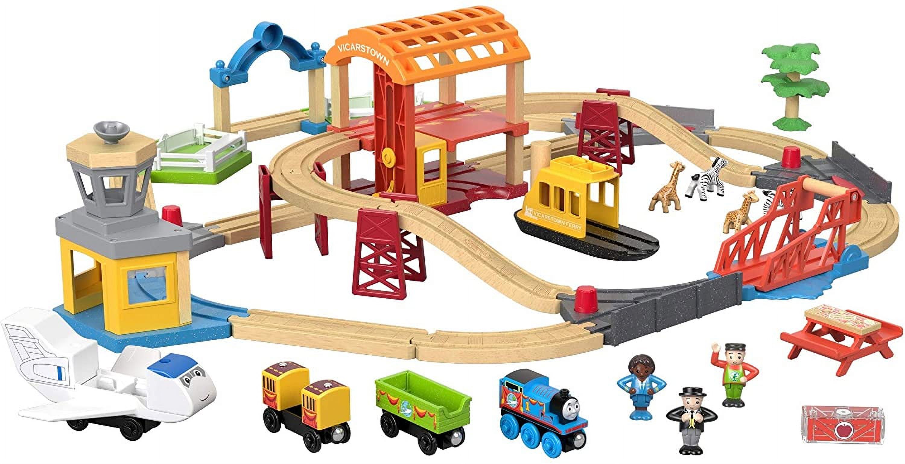 Thomas Friends Wood Busy Island Set Toy Train Set With 40 Pieces Thomas Friends Wood Busy Island Set Toy Train Set With 40 Pieces