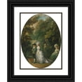 thumbnail image 1 of Thomas Gainsborough 19x24 Black Ornate Framed Double Matted Museum Art Print Titled: Henry, Duke of Cumberland (1745-90) with the Duchess of Cumberland (1743-1808) and Lady Elizabe, 1 of 5