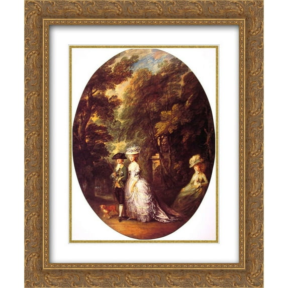 Thomas Gainsborough 2x Matted 20x24 Gold Ornate Framed Art Print 'The Duke and Duchess of Cumberland'