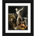 thumbnail image 1 of Thomas Germain Joseph Duvivier 20x24 Black Ornate Framed Double Matted Museum Art Print Titled: Still Life with Sphere, Palette and Antique Plaster, 1 of 5