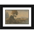 thumbnail image 1 of Thomas Girtin 24x16 Black Ornate Framed Double Matted Museum Art Print Titled: Romantic Landscape (ca. 1801), 1 of 5