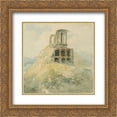 thumbnail image 1 of Thomas Girtin 2x Matted 20x20 Gold Ornate Framed Art Print 'A Temple of Vesta', 1 of 2