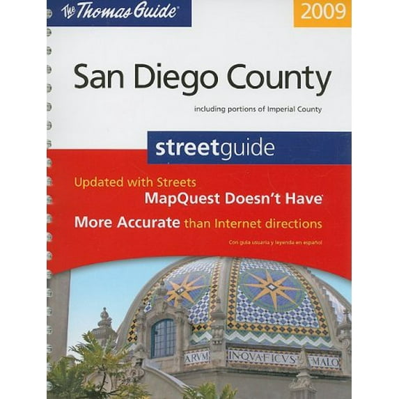 Pre-Owned Thomas Guide 2009 San Diego County, California: Street Guide (English and Spanish Edition) (Paperback) 0528870459 9780528870453