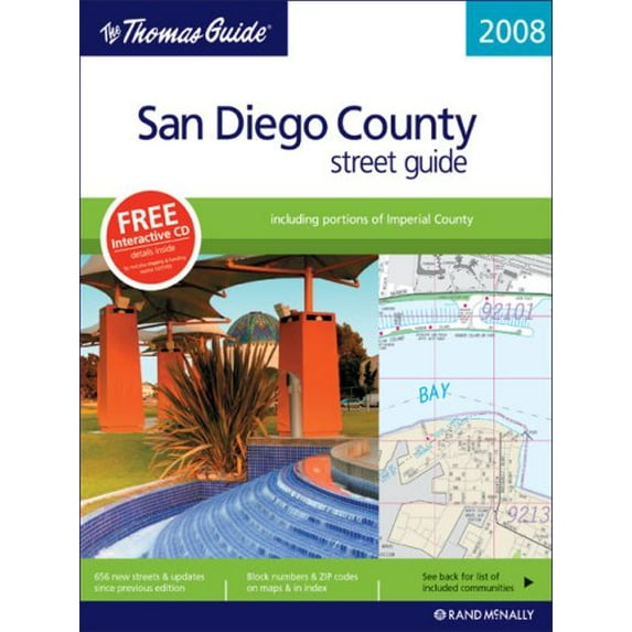 Pre-Owned The Thomas Guide 2008 San Diego County, California: Street Guide (Thomas Guides) (Paperback) 0528866915 9780528866913