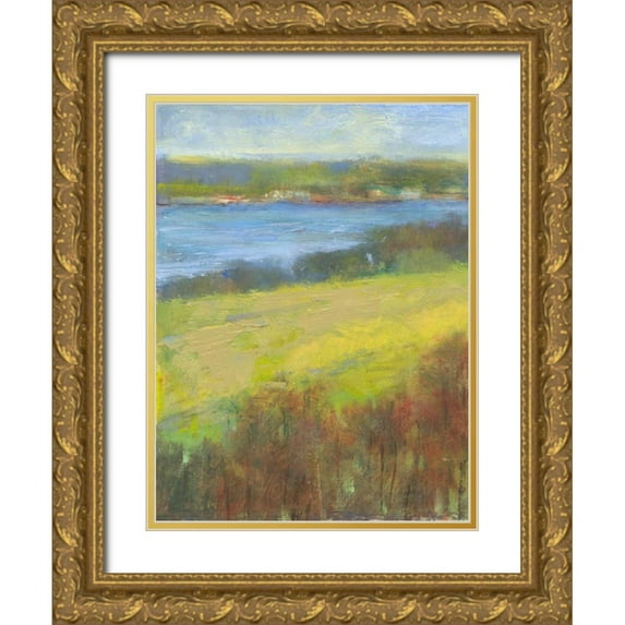 Thomas, H. 25x32 Gold Ornate Wood Framed with Double Matting Museum Art Print Titled - Mountain View I