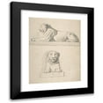 thumbnail image 1 of Thomas Hardwick 12x14 Black Modern Framed Museum Art Print Titled - Classical Sculpture of a Lion, Front and Side Views (1776-79), 1 of 1