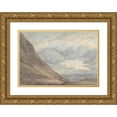 thumbnail image 1 of Thomas Hearne 18x14 Gold Ornate Wood Frame and Double Matted Museum Art Print Titled - View from Skiddaw Over Derwent Water (Between 1772 and 1782), 1 of 4