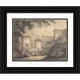 thumbnail image 1 of Thomas Hearne 18x15 Black Ornate Wood Framed Double Matted Museum Art Print Titled - Castle Acre Priory (1771), 1 of 5