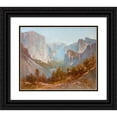 thumbnail image 1 of Thomas Hill 17x15 Black Ornate Wood Framed Double Matted Museum Art Print Titled - Yosemite Valley from Inspiration Point (1897), 1 of 5
