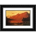 thumbnail image 1 of Thomas Hill 2x Matted 24x20 Black Ornate Framed Art Print 'Profile Peakk from Profile Lake, New Hampshire ', 1 of 2