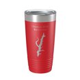 thumbnail image 1 of Thomas Hill Reservoir Tumbler Lake Map Travel Mug Insulated Laser Engraved Coffee Cup Missouri 20 oz Red, 1 of 1