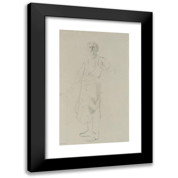 Thomas Hovenden 10x14 Black Modern Framed Museum Art Print Titled - The Village Blacksmith (ca. 1885)