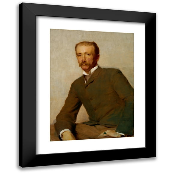 Thomas Hovenden 11x14 Black Modern Framed Museum Art Print Titled - Portrait of Frank Hamilton Cushing (1890)
