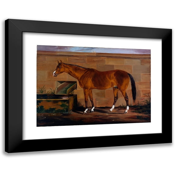 Thomas J. Scott 14x11 Black Modern Framed Museum Art Print Titled - Portrait of Lexington (ca. 1857)
