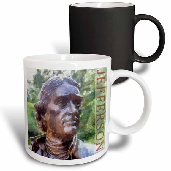 3drose, Thomas Jefferson, 11oz Magic Transforming Mug