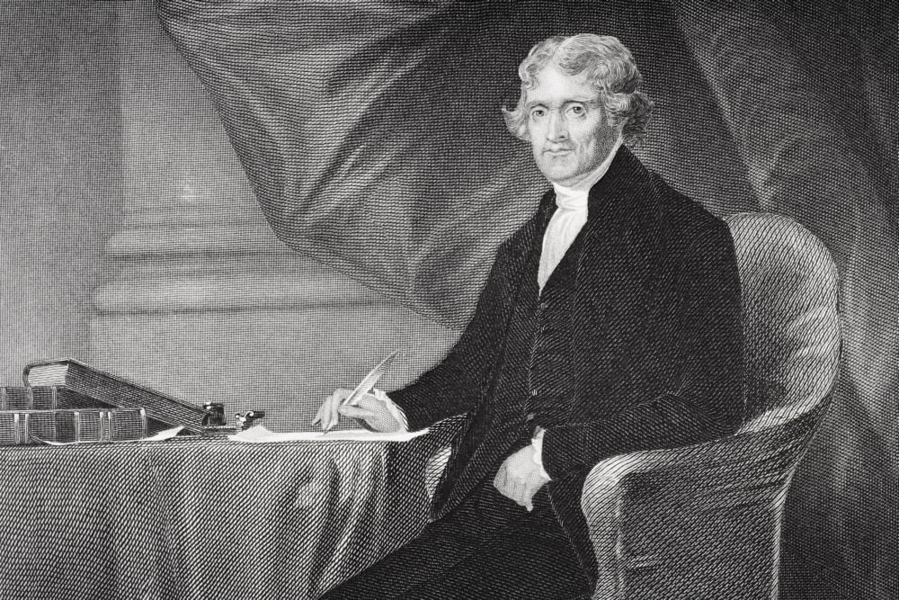 Thomas Jefferson 1743-1826 Third President Of The United States Primary Author Of Declaration Of Independence From Painting By Alonzo Chappel Canvas Art - Ken Welsh Design Pics (17 x 11)