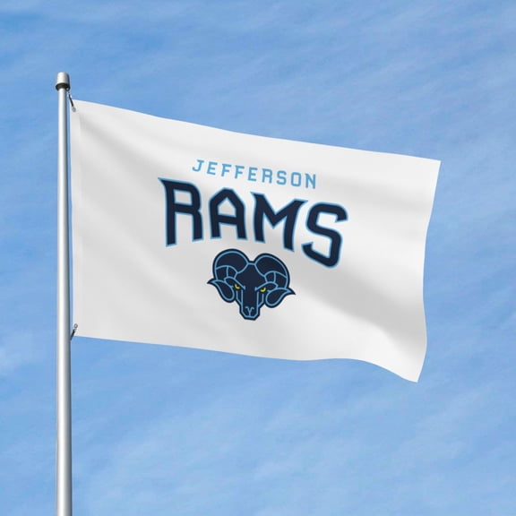 Thomas Jefferson University Logo 3x5 Ft Flag Double Sided Indoor Outdoor Double Stitched Polyester Flag With 2 Grommets-Both Side Can Be Read