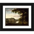 thumbnail image 1 of Thomas Jones 18x15 Black Ornate Wood Framed Double Matted Museum Art Print Titled - Landscape with View on the River Wye. (circa 1772), 1 of 5