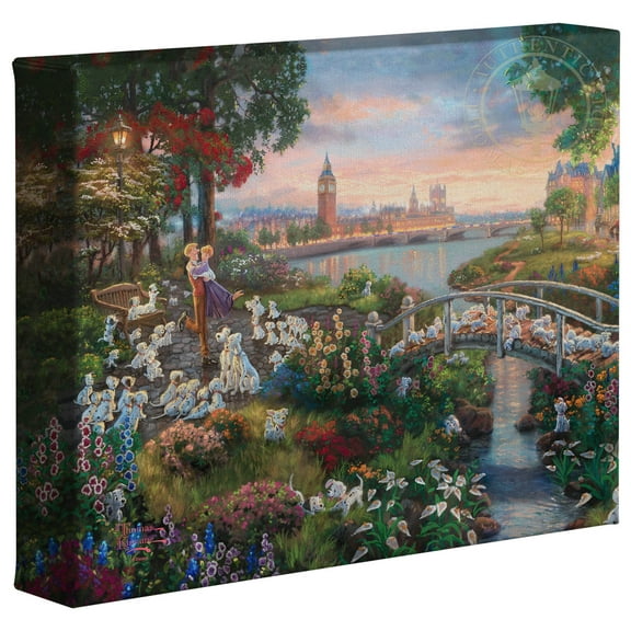 Thomas Kinkade 101 Dalmations - 8" x 10" Gallery Wrapped Canvas