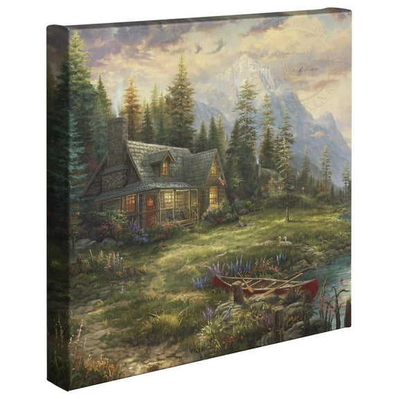 Thomas Kinkade A Father's Perfect Day - 14" x 14" Gallery Wrapped Canvas