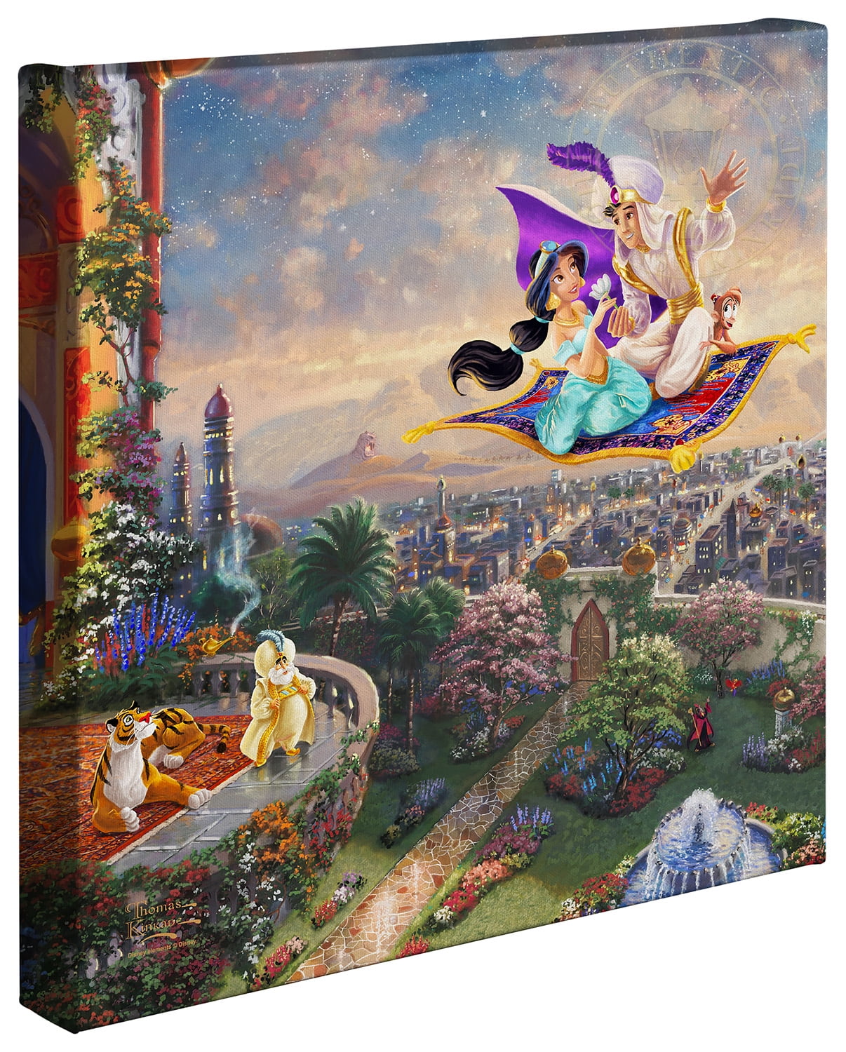 Thomas Kinkade Aladdin 14" x 14" Gallery Wrapped Canvas
